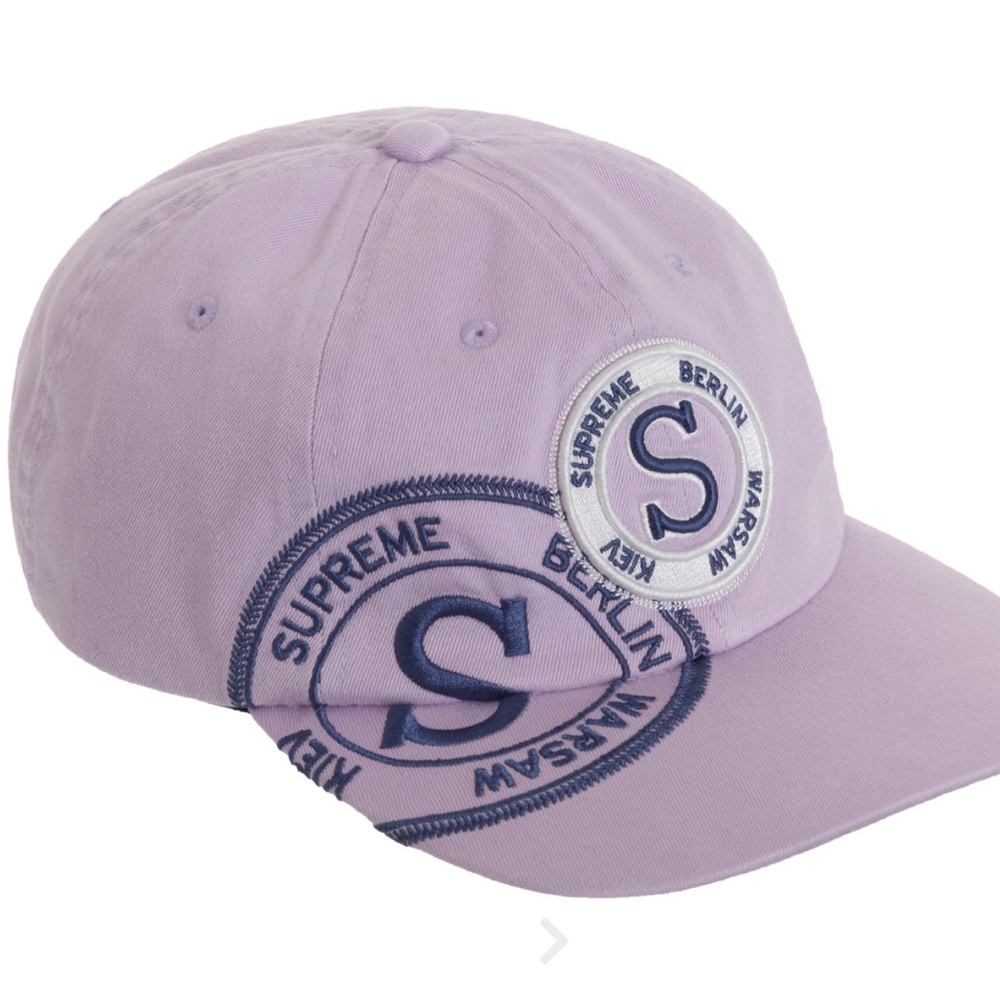 NWT Supreme lilac embroidery patch Hat Cap